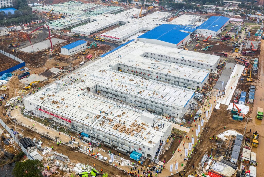 Bê tông khí dùng để xây 2 bệnh viện Huoshenshan và Leishenshan